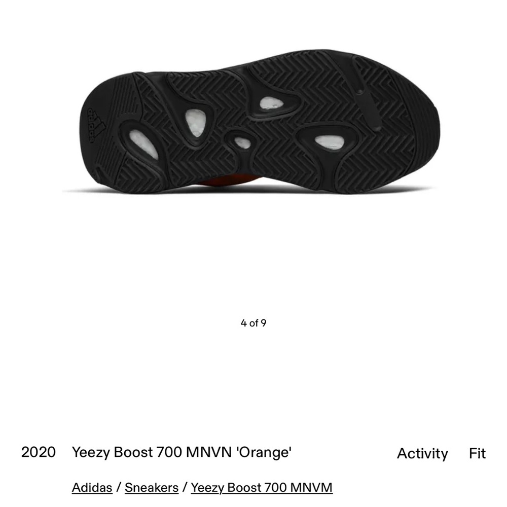 Adidas Yeezy Boost 700 MNVN Orange Men's Shoes, NWT. - Picture 6 of 7